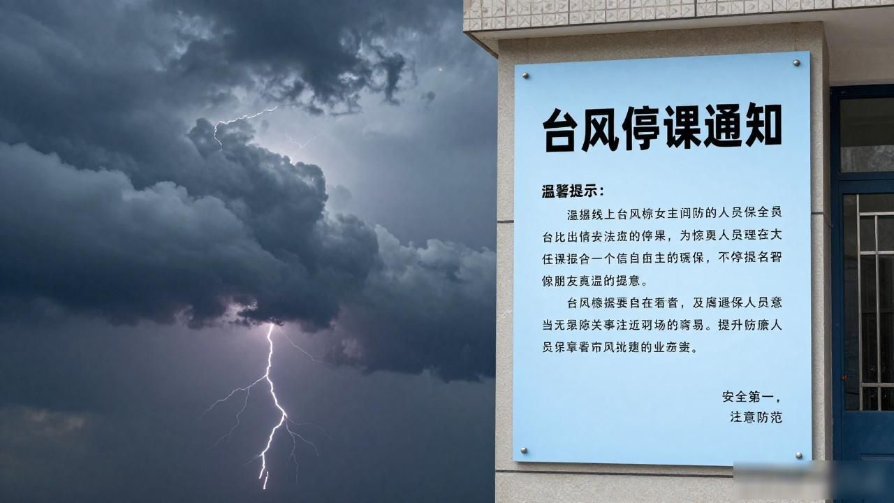 臺風(fēng)停課通知范文