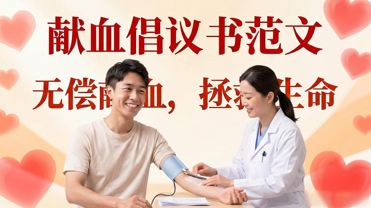 獻(xiàn)血倡議書范文