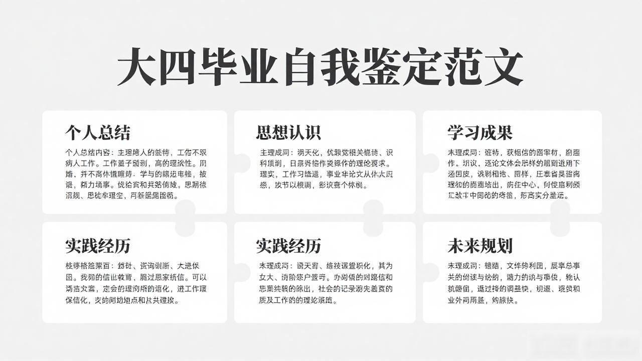 大四畢業自我鑒定范文